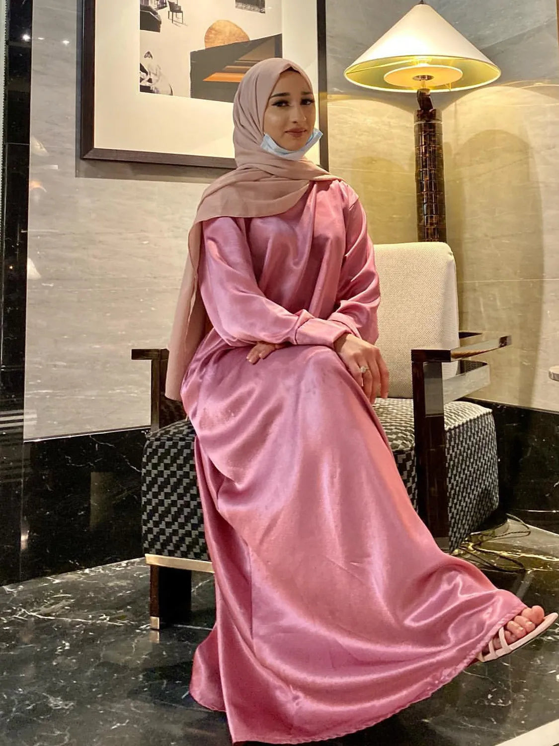 Modest Burgundy Abaya